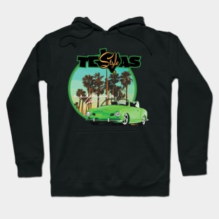 Texas-Style Karmann Ghia beach scene Green Hoodie